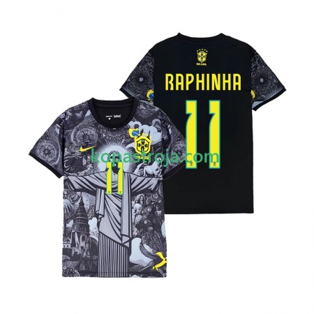 Billiga Fotbollströjor Brasilien RAPHINHA 11 Cheist the Redeemer Hemma tröja 2024 Kortärmad